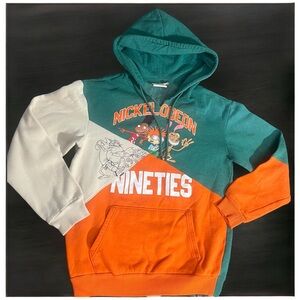 Nickelodeon Green and Orange Sweatshirt with Retro Design